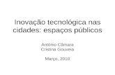 Inovação tecnológica nas cidades: espaços públicos António Câmara Cristina Gouveia Março, 2010.
