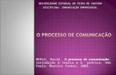 BERLO, David. O processo de comunicação: introdução à teoria e à prática. São Paulo: Martins fontes, 2003. UNIVERSIDADE ESTADUAL DE FEIRA DE SANTANA DISCIPLINA: