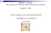 SISTEMAS DE INFORMAÇÃO Inteligência Artificial 2011/01 UNIPAC - FACAE Faculdade de Ciências Administrativas e Exatas Araguari - MG.