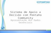 Sistema de Apoio a Decisão com Pentaho Community Apresentação dos Dados Gerenciais.