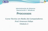 Administração de Sistemas Operacionais 1 -Windows Processos Curso Técnico em Redes de Computadores Prof. Emerson Felipe Módulo 2.