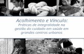 Acolhimento e Vínculo: Práticas de integralidade na gestão do cuidado em saúde em grandes centros urbanos.