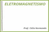 Prof.: Célio Normando ELETROMAGNETISMO. Força Magnética Módulo: F: módulo da força magnética. q: carga da partícula. v: módulo da velocidade da partícula.