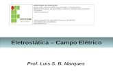 Eletrostática – Campo Elétrico Prof. Luis S. B. Marques MINISTÉRIO DA EDUCAÇÃO SECRETARIA DE EDUCAÇÃO PROFISSIONAL E TECNOLÓGICA INSTITUTO FEDERAL DE EDUCAÇÃO,