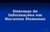 Sistemas de Informações em Recursos Humanos 1. PLANO DE ENSINO SISTEMAS DE INFORMAÇÕES INFRA-ESTRUTURA DA TECNOLOGIA DA INFORMAÇÃO PRINCIPAIS APLICAÇÕES.