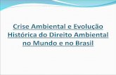 Crise Ambiental e Evolução Histórica do Direito Ambiental no Mundo e no Brasil.