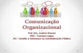 1.  Comunicação Organizacional o Identificar as principais funções da comunicação. o Descrever o processo de comunicação e distinguir entre comunicação.