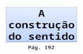 A construção do sentido Pág. 192. 1.Contexto É o conjunto das circunstâncias (culturais, sociais, políticas, históricas, etc.) associadas a um texto.