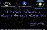 Centro de Divulgação da Astronomia Observatório Dietrich Schiel A Esfera Celeste e alguns de seus elementos Imagem de fundo: céu de São Carlos na data.