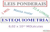 Prof. Sidnei 1 MOL 22,4 LITROS 6,02 x 10 23 MOLéculas Massa molar.