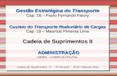 Gestão Estratégica do Transporte Cap. 18 – Paulo Fernando Fleury Custeio do Transporte Rodoviário de Cargas Cap. 19 – Maurício Pimenta Lima Cadeia de Suprimentos.