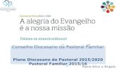 Conselho Diocesano da Pastoral Familiar Plano Diocesano de Pastoral 2015/2020 Pastoral Familiar 2015/16 Maria Artur e Ângelo.