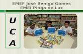 EMEF José Benigo Gomes EMEI Pingo de Luz UCAUCA. Caracterização da Escola - 2012 250 Alunos 19 Professores 2 Coordenadores 1 Diretor.