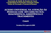Secretaria de Saúde do Estado do Ceará Coordenadoria de Promoção e Proteção à Saúde Núcleo de Prevenção e Controle de Doenças ACESSO UNIVERSAL NA ATENÇÃO.