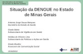 Situação da DENGUE no Estado de Minas Gerais Antonio Jorge Souza Marques Secretário de Estado de Saúde Gisele Bahia Subsecretaria de Vigilância em Saúde.
