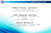 Apresentação da SBS Informática Fábio Barros Sottovia Sócio – Área comercial 1ª parte (apresentação da empresa) João Eduardo Sanchez Sócio – Área Técnica