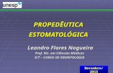 PROPEDÊUTICA ESTOMATOLÓGICA Leandro Flores Nogueira Leandro Flores Nogueira Prof. Ms. em Ciências Médicas ICT – CURSO DE ODONTOLOGIA Novembro/2015.