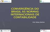 1 **** CONVERGÊNCIA DO BRASIL ÀS NORMAS INTERNACIONAIS DE CONTABILIDADE Prof. Eliseu Martins.