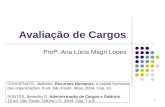 1 Avaliação de Cargos Profª. Ana Lúcia Magri Lopes CHIAVENATO, Idalberto. Recursos Humanos: o capital humanos das organizações. 8 ed. São Paulo: Atlas,