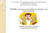 FUNDAÇÃO UNIVERSIDADE FEDERAL DO RIO GRANDE CURSO DE PSICOLOGIA PSICOLOGIA EDUCACIONAL TDAH: Transtorno do Déficit de Atenção com Hiperatividade Adriano.