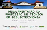 REGULAMENTAÇÃO DA PROFISSÃO DE TÉCNICO EM BIBLIOTECONOMIA Profª Drª Lizandra Brasil Estabel CRB10/1405.