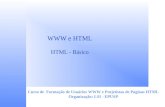 WWW e HTML HTML - Básico Curso de Formação de Usuários WWW e Projetistas de Paginas HTML Organização: LSI - EPUSP.