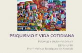 PSIQUISMO E VIDA COTIDIANA Psicologia Sócio-Histórica II DEPSI-UFPR Profª Melissa Rodrigues de Almeida.