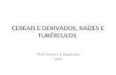CEREAIS E DERIVADOS, RAÍZES E TUBÉRCULOS Profª Adriana S. Nagahashi 2015.