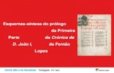 Esquemas-síntese do prólogo da Primeira Parte da Crónica de D. João I, de Fernão Lopes.