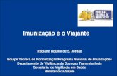 Imunização e o Viajante Regiane Tigulini de S. Jordão Equipe Técnica de Normatização/Programa Nacional de Imunizações Departamento de Vigilância de Doenças.
