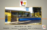Nome do palestrante RELATÓRIO DE 2013 Serpiá - Serviços e Programas para a Infância e a Adolescência Rua XV Novembro, 2020 – Alto da XV – Curitiba/PR.