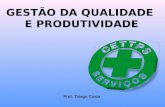 GESTÃO DA QUALIDADE E PRODUTIVIDADE Prof. Thiago Costa.