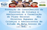 MARÇO 2015 CAMPO GRANDE - MS. A proposta tem por objetivo promover a formulação e implementação do Plano Decenal dos Direitos Humanos de Crianças e Adolescentes.