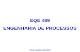 EQE 489 ENGENHARIA DE PROCESSOS 14 de outubro de 2015.