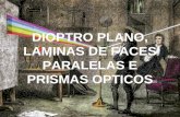 DIOPTRO PLANO, LAMINAS DE FACES PARALELAS E PRISMAS OPTICOS.