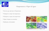 Temperatura e Vapor de água Factores que afectam a Temperatura Variação no tempo da temperatura Variação no espaço da temperatura Vapor de água na atmosfera.