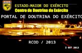 RCOD / 2013 2 OUT 2013 PORTAL DE DOUTRINA DO EXÉRCITO.
