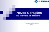Novas Gerações No Mercado de Trabalho Formações SISNEMA 2010.