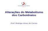 Alterações do Metabolismo dos Carboidratos Prof. Rodrigo Alves do Carmo.