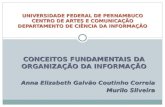 CONCEITOS FUNDAMENTAIS DA ORGANIZAÇÃO DA INFORMAÇÃO Anna Elizabeth Galvão Coutinho Correia Murilo Silveira UNIVERSIDADE FEDERAL DE PERNAMBUCO CENTRO DE.