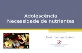 Adolescência Necessidade de nutrientes Prof. Luciene Rabelo.