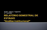 Profª Camila Taquetti 5º Período.  Identificar sua função/papel;  Previsão legal; normativa; portaria; tipificação etc.  Análise do papel da instituição.