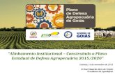 Goiânia, 16 de novembro de 2015 Arthur Eduardo Alves de Toledo Presidente da Agrodefesa “Alinhamento Institucional – Construindo o Plano Estadual de Defesa.