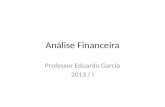 Análise Financeira Professor Eduardo Garcia 2013 / I.