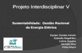Projeto Interdisciplinar V Sustentabilidade: Gestão Racional da Energia Elétrica Equipe: Daniela Aniceto Gabriella Magalhães Letícia Siqueira Michelle.