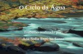 O Ciclo da Água Trabalho realizado por: Ana Sofia Espírito Santo.