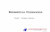 Matemática Financeira Prof. Elano Diniz. 2 Conceitos Fundamentais da Matemática Financeira Juro (J) - Em princípio, uma unidade monetária hoje é preferível.