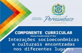 COMPONENTE CURRICULAR Ensino Fundamental, 6º Ano Interações socioeconômicas e culturais encontradas nos diferentes lugares.