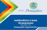 MATEMÁTICA E SUAS TECNOLOGIAS Ensino Médio, 1º Ano Inequação logarítmica.