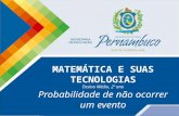 MATEMÁTICA E SUAS TECNOLOGIAS Ensino Médio, 2º ano Probabilidade de não ocorrer um evento.